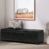 NicBex Rectangular Faux Leather Storage Ottoman Bench,Upholstered Storage Ottoman with Wood Legs,Modern Storage Bench for Living Room,Bedroom - 2 of 4