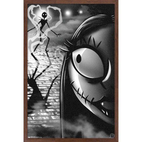 Disney Tim Burton's The Nightmare Before Christmas - Group Sketch Wall  Poster, 22.375 x 34, Framed 