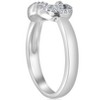 Pompeii3 1/4ct Diamond Womens Knot Everlong 14K White Gold Right Hand Band Ring - 3 of 4