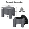 Storage Ottoman with Removable Top, Faux Leather Round Coffee Table & Upholstered Footrest - 2 of 4