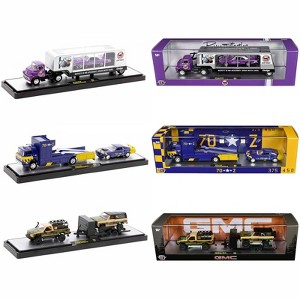Auto Haulers Set of 3 Trucks Release 75 Limited Edition to 8000 pieces Worldwide 1/64 Diecast Models by M2 Machines - 1 of 4