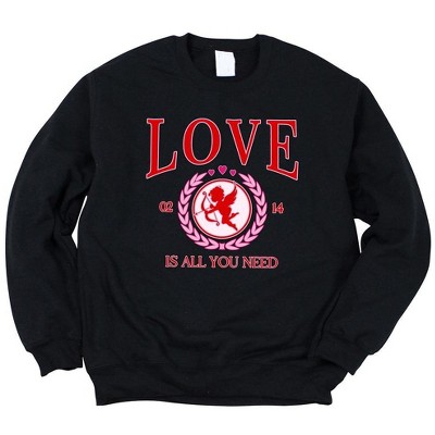 Simply Sage Market Women's Graphic Sweatshirt Love Is All You Need Cupid