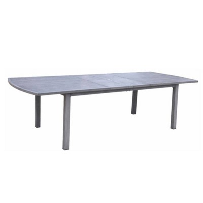 Cabo Aluminum 87"/108" Rectangle Extension Dining Table - Gray - Courtyard Casual