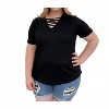 Women's Strappy Criss Cross Top - Shirley Stone - 4 of 4