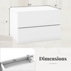 Costway 1/2 PCS Floating Nightstand with Drawer Storage Modern Floating Bedroom Shelf White - 3 of 4