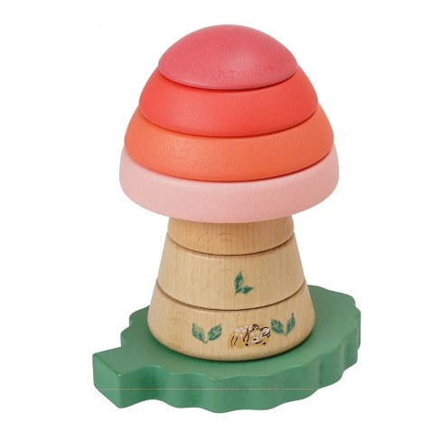 Manhattan Toy Folklore Fun-gi Magnetic Wooden Toadstool Shaped Stacking Toy  for Babies 9 Months and Up