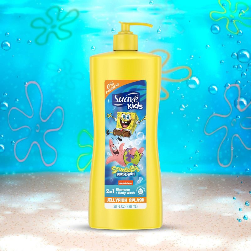 Suave Kids SpongeBob SquarePants Jellyfish Splash 2-in-1 Shampoo + Body Wash - 28 fl oz, 5 of 10