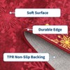 Acekool Christmas Area Rugs, Washable Non-Slip Snowflakes Carpet, Soft Low Pile Foldable Stain Resistant for Bedroom, Home - 4 of 4
