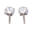 S925 Sterling Silver Mini Zircon Earrings Inlaid with Full Diamonds Korean Minimalist Style 5mm Zirconium - 4 of 4
