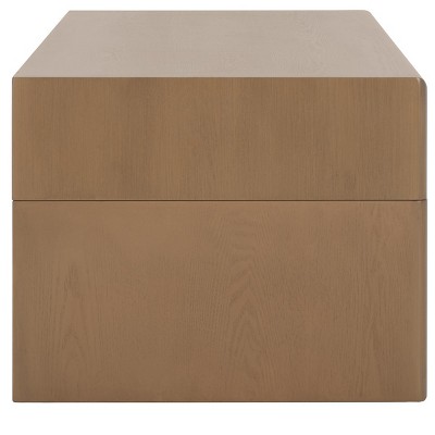 Rune Medium Wood Rectangular Coffee Table with Storage Drawers