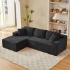 Aukfa 5-Seat L-Shaped Corduroy Sectional Sofa with 5 Pillows, No-Assembly Cloud Couch, High-Density Sponge, Perfect for Apartments - 2 of 4
