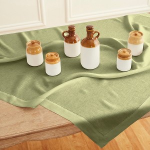 Solino Home Linen Classic Hemstitch Table Throw - 1 of 4