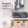 Homz 2 Pack Storage Cart, Wide Body 1 Drawer Plastic Container for Home and Office Organization, Black Frame with Smoke Tint Drawer - 2 of 4