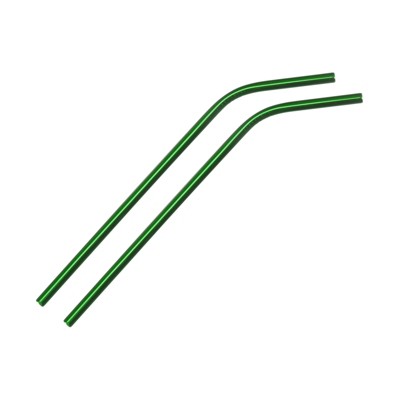 Unique Bargains Smooth Large Cocktail Coffee Juice Reusable Metal Straws 2 Pcs