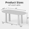 Wooakway 30" Modern Oval Dining Table Multi-Functional Centerpiece for Kitchen Office Entertaining with Sturdy in Black/Walnut/Natural Wood Finish - 4 of 4