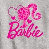 Boys' - Barbie - Barbie Logo Hearts Graphic Long Sleeve Fleece Sweatshirt - 2 of 4