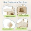 NAYSAYE 44 "Cat Tree Tower Cat Tree Cat Scratching Post Cat Tower Pet Sisal Grab Post Indoor Apartment Plush Toys Rest Play, Beige, 17.7"*13.8"*44.5" - 4 of 4