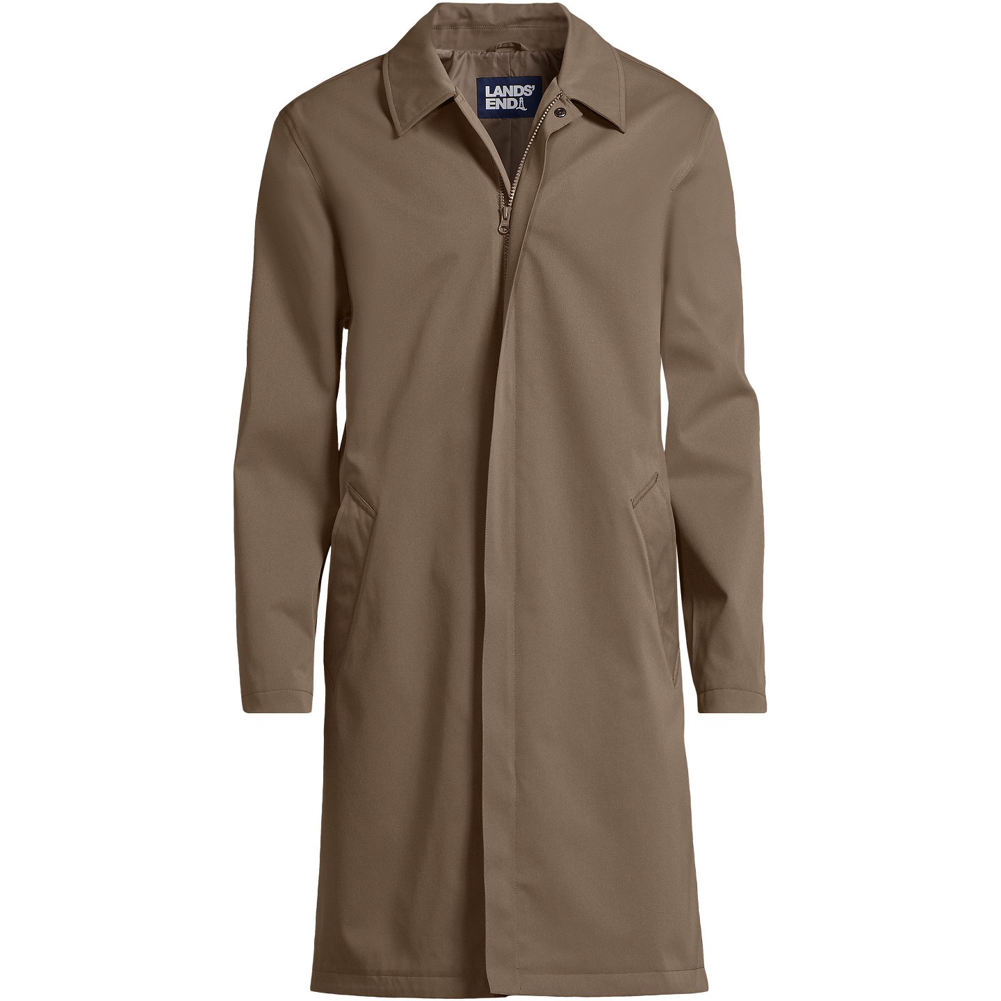 Lands' End Men's Squall Mac Raincoat - Large - Vintage Taupe — фото 3