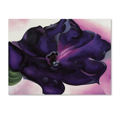 Purple and Black Petunia Flower Canvas Art