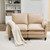 HYLEORY 49.6'' Width Modern Linen Flannel Fabric Loveseat for living room Bedroom Apartment - 2 of 4