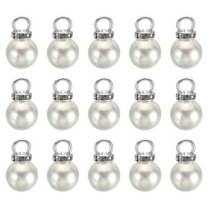 Unique Bargains Beautiful Designer DIY Jewelry Making Faux Pearl Pendants 100 Pcs - 1 of 4