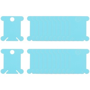 Unique Bargains PP Plastic Reusable Embroidery Floss Bobbins with Thread Clips 100 Pcs - 1 of 4