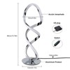 YIYIBYUS Modern LED Spiral Table Lamp with Acrylic Shade for Bedroom Living Room, Silver - 4 of 4