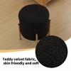 OUTSUPPLY Modern Round Storage Ottoman with Metal Base & Removable Lid, Footstool for Living Room, Bedroom, Office - 4 of 4