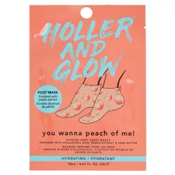 Holler and Glow You Wanna Peach of Me Refreshing Foot Mask - 0.6 fl oz