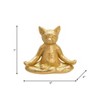 Metallic Yoga Cat Figurine - Meditating Polyresin Statue - Decorative Zen Sculpture for Home, Office, Bedroom, Living Room - Glam Decor - 7" Gold - 3 of 4