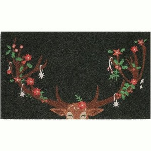 Folkulture Christmas Door Mat | Reindeer Door Mats | 16 x 28 Inch Welcome Matt or Doormat for Home Entrance | Durable & Anti Slip Coir Door Mats - 1 of 4