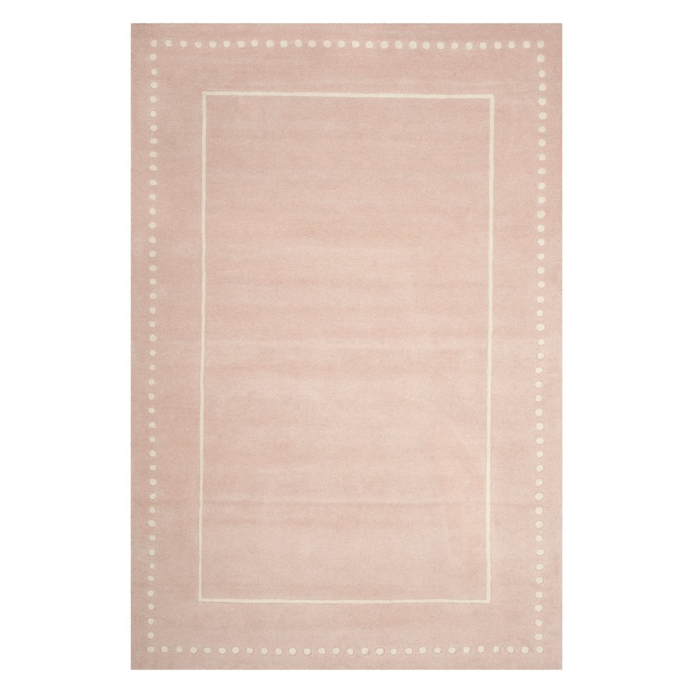 6'x9' Solid Area Rug Light Pink/Ivory - Safavieh