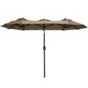 PAGED 15FT Rectangle Patio Umbrella Double Sided Outdoor Market Umbrella with Crank, Base and 12 Ribs for Garden, Poolside - 4 of 4