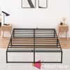 Jojoka Metal Platform Bed Frame - 14" Metal Platform, Sturdy 3-in-1 Steel Support, Heavy Duty Storage Bed, Noise-Free Design, Easy Assembly - 4 of 4