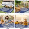 Outdoor Rug Carpet Waterproof Rug Indoor Outdoor Area Rug for RV Camping Picnic Reversible Lightweight Plastic Straw Outside Rug for Patio - 4 of 4