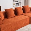 130" Deep Seat Memory Foam Sectional Sofa with 5 Pillows - 2 of 4
