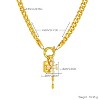 Gold Chunky Chain with Clover Crystal & Star Square Charms, Trendy Collarbone Chain for Women - 3 of 4