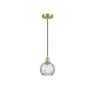 Athens Water Glass - 1 Light Mini Pendant In Industrial Style-8.75 Inches Tall and 6 Inches Wide