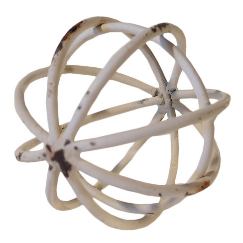 Decorative Metal Ball White 4 Vip Home Garden Target