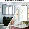 Whisen 30x36 Inch Rectangular Bathroom Wall Mirror, HD Glass with Anti-Rust Aluminum Frame - 4 of 4