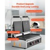 VEVOR Commercial Panini Grill, 3600W Electric Sandwich Panini Maker, Stainless Steel Double Sandwichs Press, 19x9 in Full Flat Enamel Plate, Silver - 4 of 4