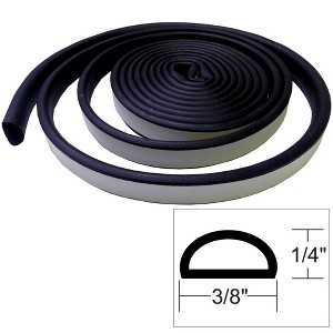 Taco Marine Weather Seal - 10'l x 1/4"h x 3/8"w - Black - Boat Equipment and Parts - Model 11005731 - 1 of 1