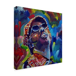 Trademark Fine Art -Howie Green 'Stevie Wonder' Canvas Art - 14''x14'' - 1 of 3