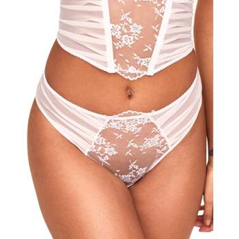 Adore Me Women's Clairabelle Thong Panty Xs / Bridal Blush White