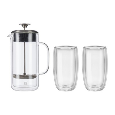 ZWILLING Sorrento Double Wall French Press and Latte Glass