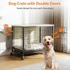 Indoor dog crate with double doors, wheels and removable tray, sturdy dog ​​crate, easy to assemble - 4 of 4