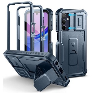 Dexnor for Samsung Galaxy A15-5G Phone Case, [2 Front Frame] [Built-in Slide Camera Cover & Kickstand] Military Grade Shockproof Case - 1 of 1
