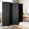vidaXL Room Divider 5 Panels Black Poly Rattan - 3 of 4