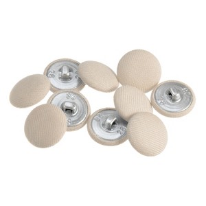 Unique Bargains Round Metal Sewing Cloth Covered Button 10 Pcs - 1 of 4