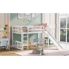 DOMETOUR Twin size Loft Bed with Slide and Ladder, White(OLD SKU: LT000504AAK) - 3 of 4